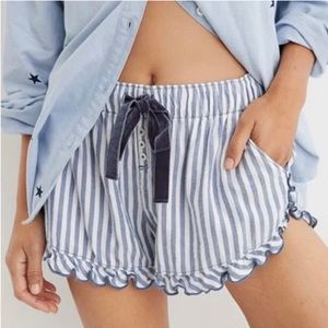 NWOT Aerie Flannel Boyfriend Shirt & Boxer Shorts Pajama Set